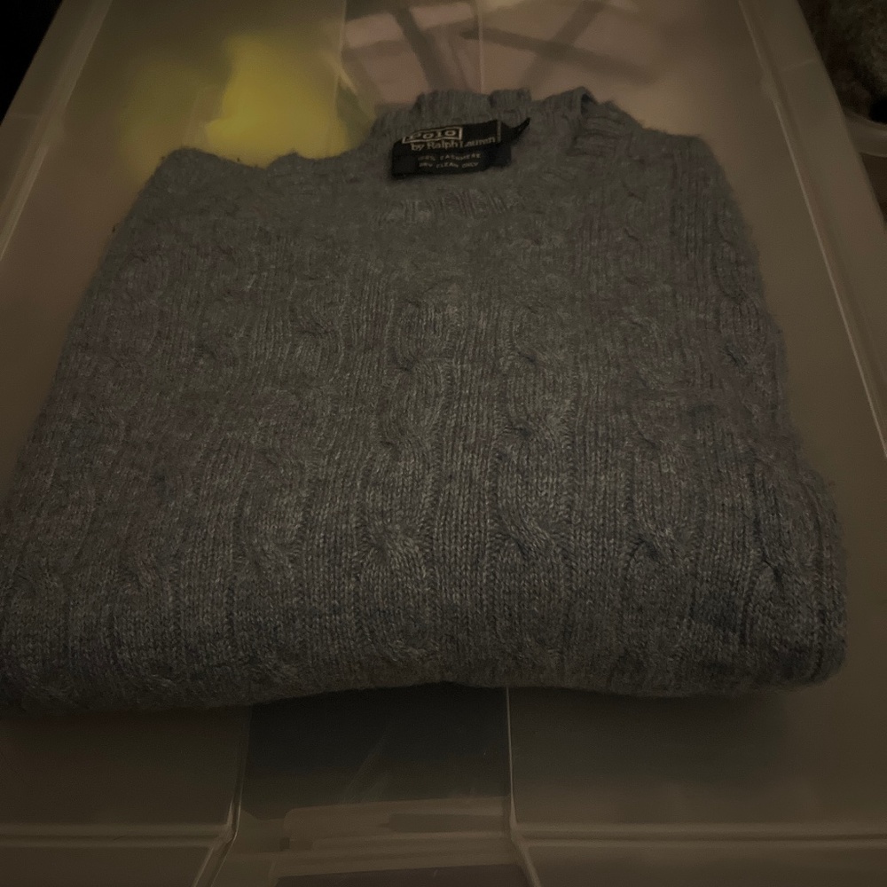 Ralph Lauren Light Blue Cable Knit Sweater